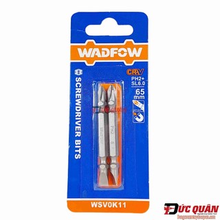 Bộ 2 đầu vít ( Ph2+SL6  65mm ) WADFOW WSV0K11