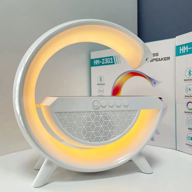 Loa bluetooth Không Dây Kiêm Đồng Hồ Báo Thức bt-3401 Có Đèn Nhiều Màu Sắc