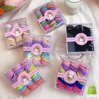 100 Dây Thun Cột Tóc Nhiều Màu Bé Gái