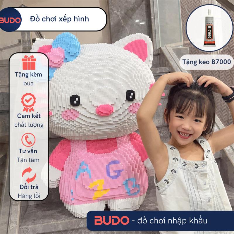 Xếp hình kitty mập ú 77cm melody và kuromi cỡ lớn 1m 80cm đồ chơi xếp hình nano 3d cho bé chuẩn mẫu