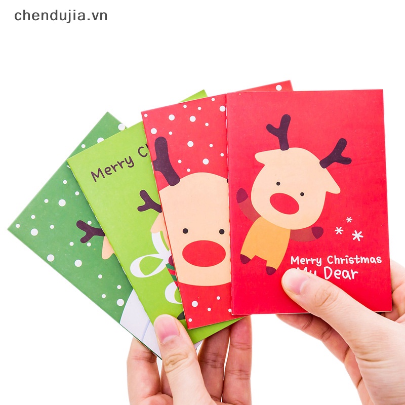 Sổ Tay Ghi Chú Bỏ Túi Hình Ông Già Noel Tuần Lộc Giáng Sinh Dễ Thương