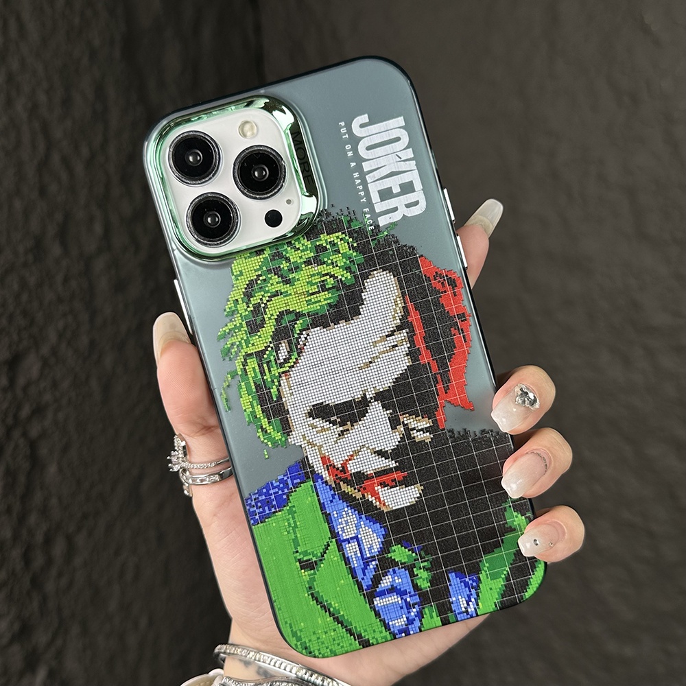 Ốp Điện Thoại imd Màu Bạc Nhám Hình Phím joker Cho iphone 15 14 pro max 13 12 pro max 11