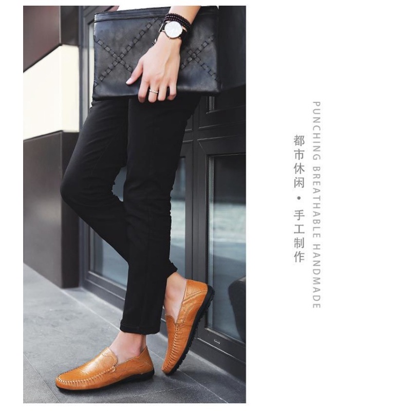 Giày Da Thời Trang Công Sở Lịch Lãm Nam Tính