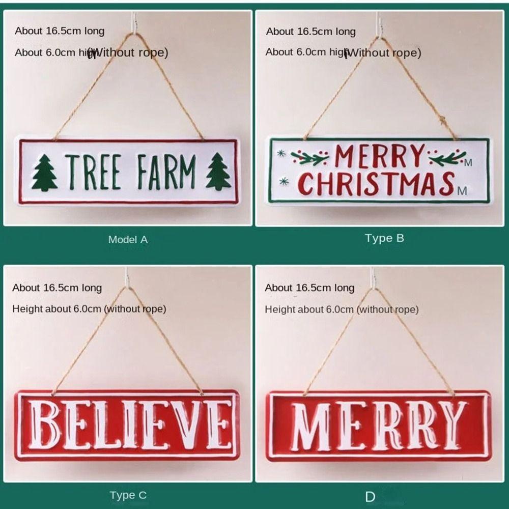 Thẻ Chào Mừng Giáng Sinh Bằng Sắt diy Sáng Tạo Trang Trí Cây Thông Noel