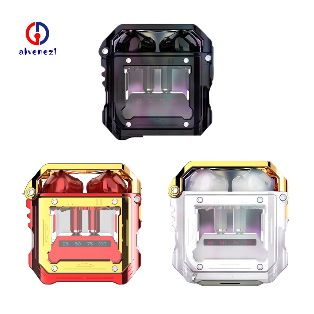 Alvenezi 1 set Tai Nghe Không Dây jx50 hifi Có Nắp Bật Chống Nhiễu Âm Thanh Không Dây bluetooth 53