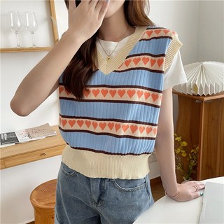 Áo Dệt Kim Sát Nách Dáng Rộng Cổ Chữ v Đính Đá Thời Trang Cho Nữ