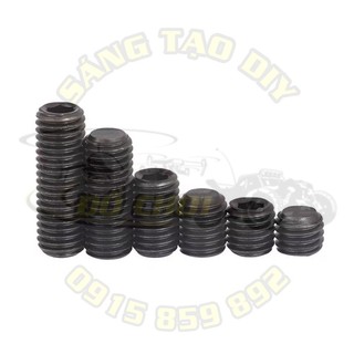 5 Ốc vít lục giác thép đen M3, M4, M5 - Bu lông lục giác chìm không đầu, vít cấy, vít trí