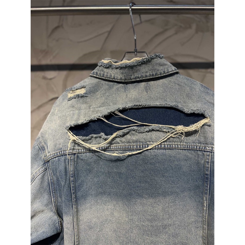 Áo Khoác denim b88a Giặt Được Thoải Mái Để Chạm Vào Xu Hướng Thời Trang Đẹp Mắt Phong Cách unisex!