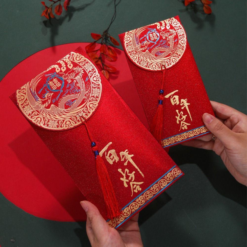 Lanfy Bao Lì Xì Chúc Mừng Năm Mới Màu Đỏ May Mắn