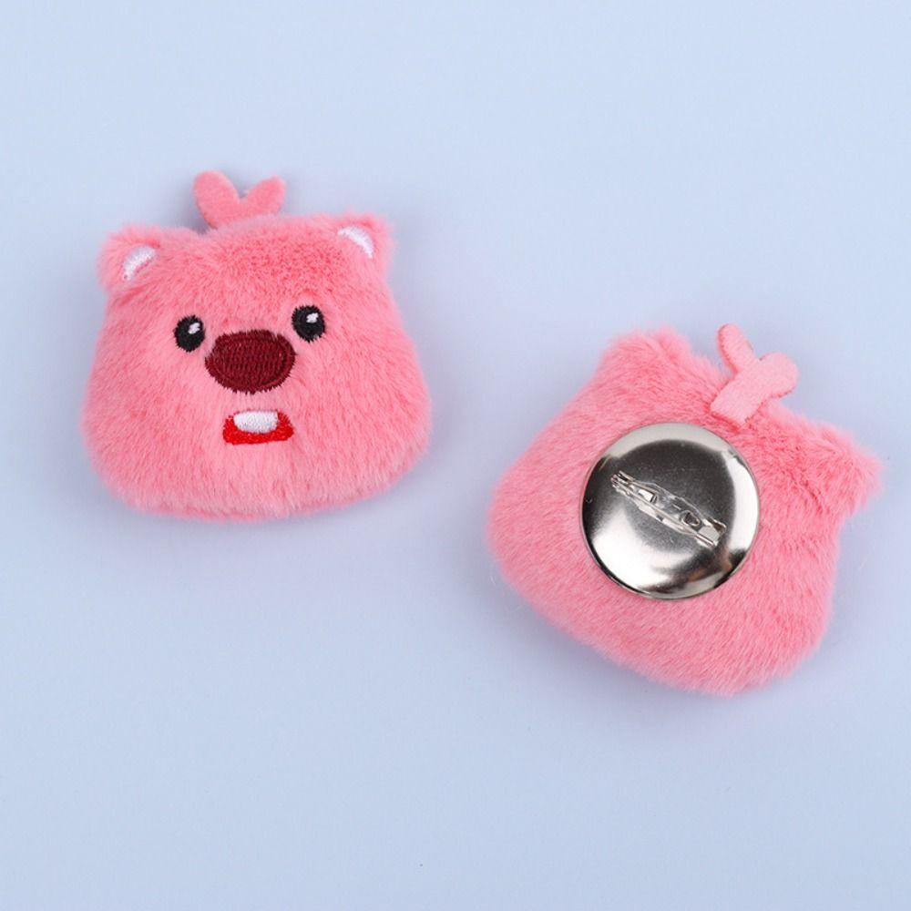 Leota Phụ Kiện Cài Áo Hình Tai Thỏ Nhồi Bông Màu Hồng diy Sáng Tạo