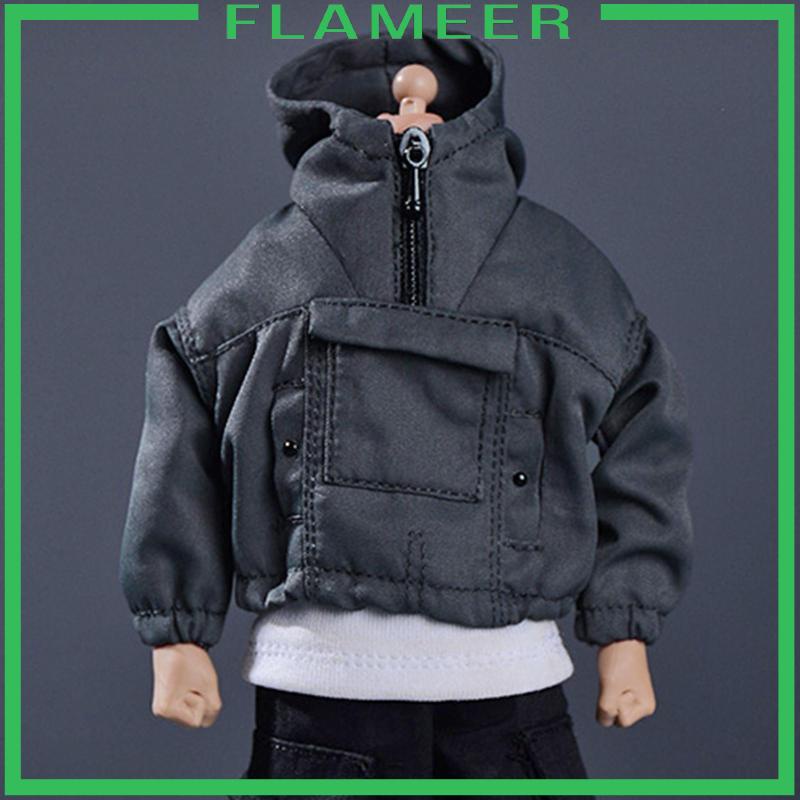 Thời Trang Áo Hoodie Tay Dài Có Khóa Kéo Tỉ Lệ 1: 12 Cho Mô Hình Người Lính 6 "