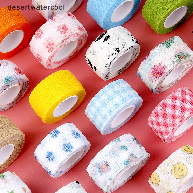 1 Cuộn Băng Quấn Ngón Tay Tự Dính Bằng Vải Không Dệt Co Giãn In Hình Dấu Chân Thú Cưng martijn