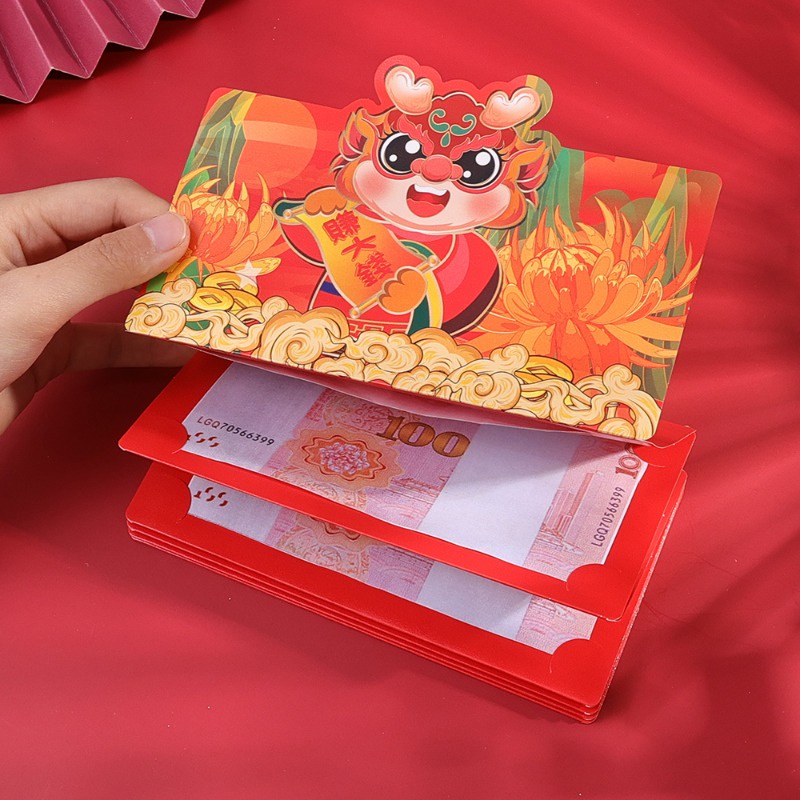 Bao Lì Xì Năm Mới 2024 Hình Rồng 2 / 6 / 10 Ngăn