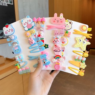 Set 14 kẹp tóc họa tiết hoạt hình dễ thương cho bé gái