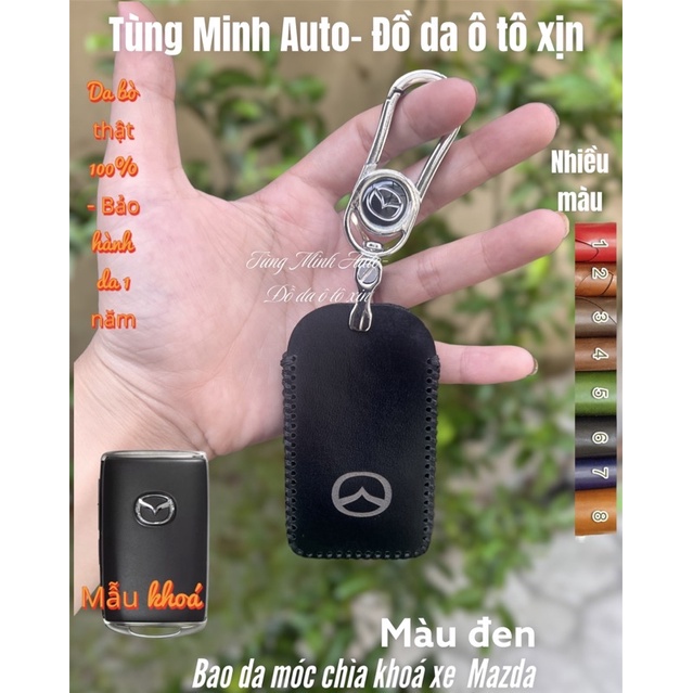 Bao da bọc chìa khoá  Xe ô tô Mazda Cx8 2022  da bò thật