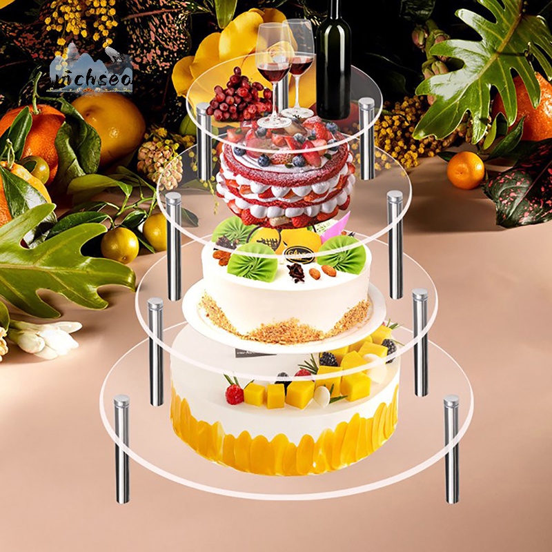 Giá Đỡ Trưng Bày Bánh cupcake Mỹ Phẩm Trang Sức Bằng acrylic Trong Suốt Trưng Bày Tại Nhà