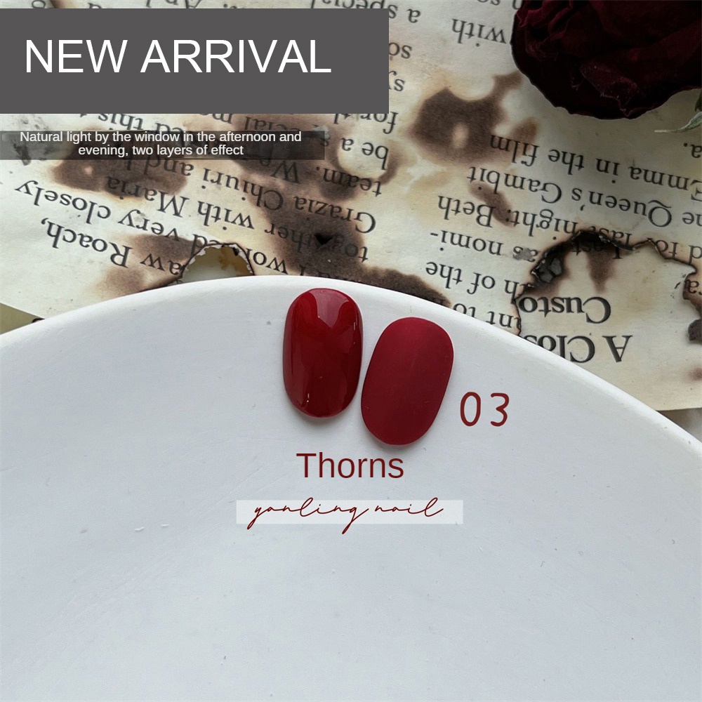 ✧Ready Stcok Adhere Yanling Red Series Sơn Móng Tay Gel Berry Cherry Blood Red Solid Color Phototherapy Keo Nail Art For Nail Shop 12ml CAO HƠN