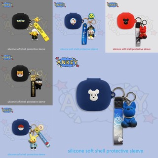 For Samsung Galaxy Buds FE / Buds 2 Pro / Buds Live Case Lovely Dog Earphone Silicone Earbuds Soft Protective Headphone Cover Headset Skin with Pendant