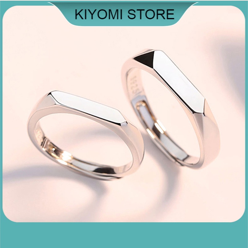 Nhẫn đôi nhẫn cặp nam nữ khắc tên theo yêu cầu freesize không gỉ không phai màu