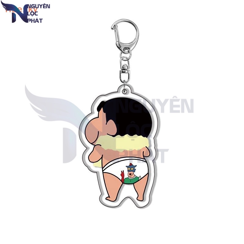 Kawaii anime crayon shin-chan keychain acrylic móc chìa khóa đồ chơi trẻ em nlp shop