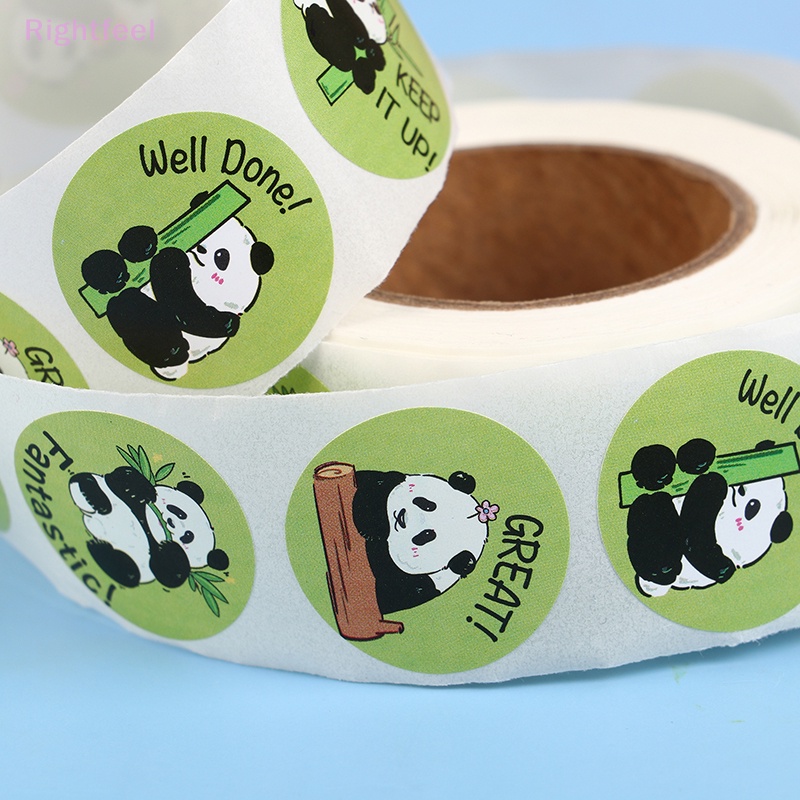Set 500 Sticker 1inch / 2.5cm Hình Gấu Trúc Dễ Thương Dùng Để Dán Phong Bì Mới