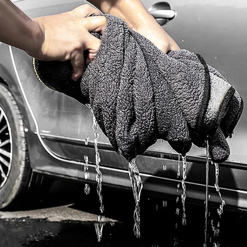 40 x40 cm Khăn lau xe ô tô san hô siêu thấm hút RX42 micro fiber, khăn đa năng chuyên dụng rửa xe hút nước nhanh