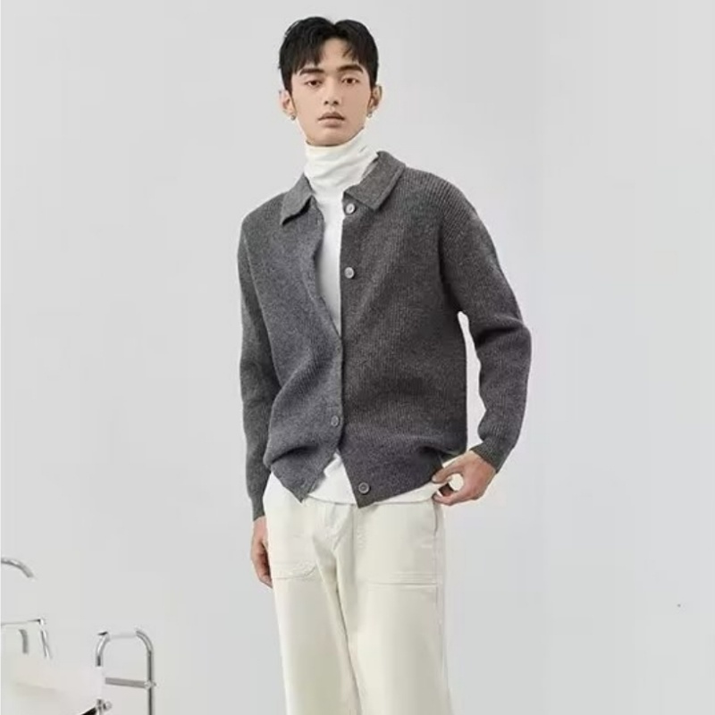 Áo Khoác cardigan Dệt Kim Phong Cách retro Thời Trang Thu Đông 2023 Cho Nam Giới