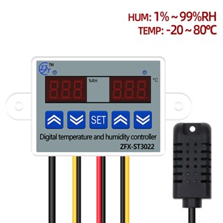 Zfx-st3022 12V / 24V / 220V Bộ điều khiển nhiệt độ Bộ điều chỉnh nhiệt độ Điều khiển độ ẩm Nhiệt kế Máy đo độ ẩm Bộ điều chỉnh nhiệt độ