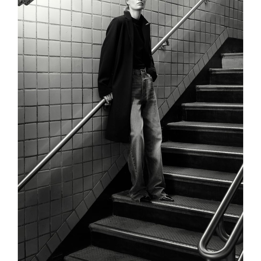 Zara Áo Khoác Len Dáng Rộng Thời Trang Mùa Thu Đông Dành Cho Nữ 5070640