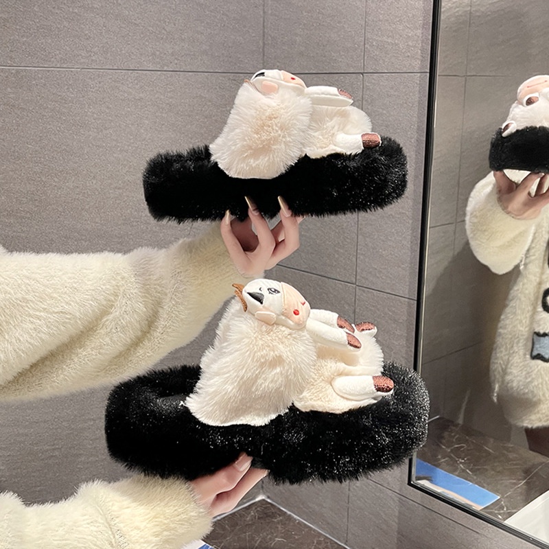 Dép Bông Hình Ếch Hoạt Đi Trong Nhà Đế Dày Thời Trang Thu Đông 2023 Cho Nữ