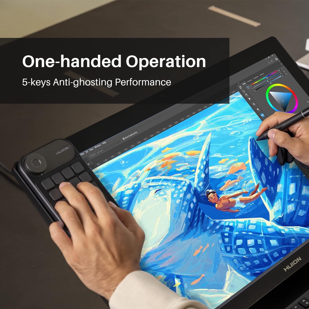 Huion Bàn Phím mini bluetooth Lập Trình Với 5 Phím Chống Nóng 18 Phím Tùy Chỉnh Cho Máy Tính Bảng / pc / macbook / surface pro / Laptop