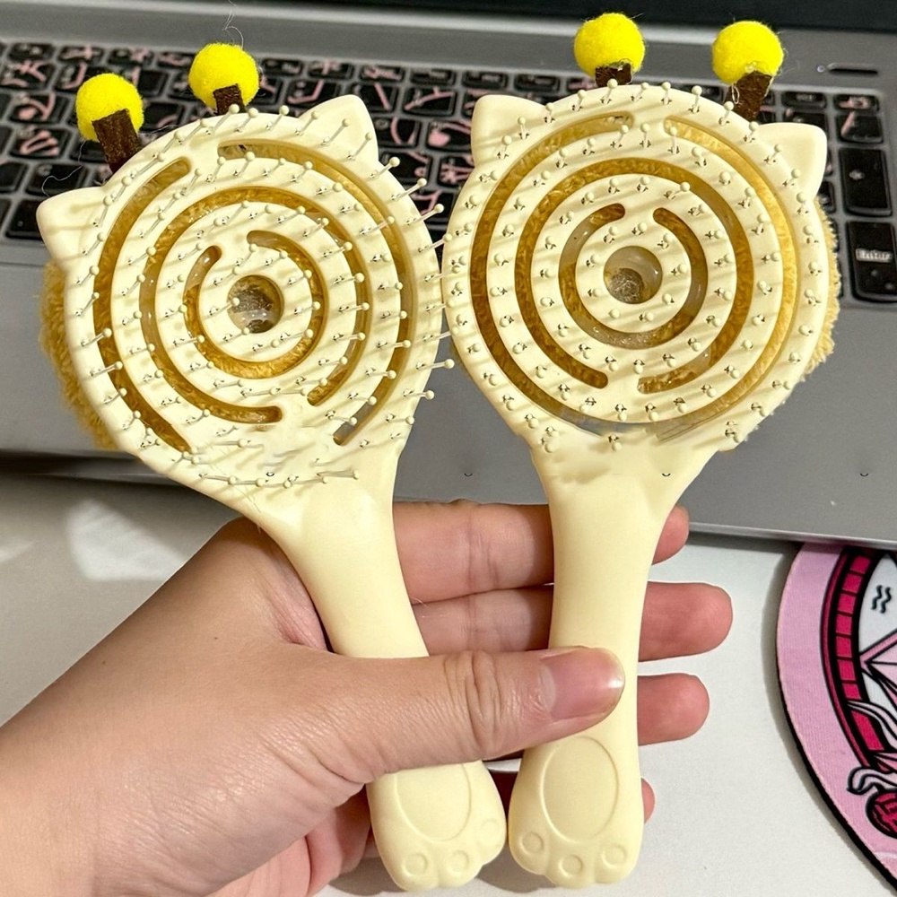 Lược Chải Tóc Mát Xa Da Đầu Hình Chú Ong Dễ Thương Cho Nữ