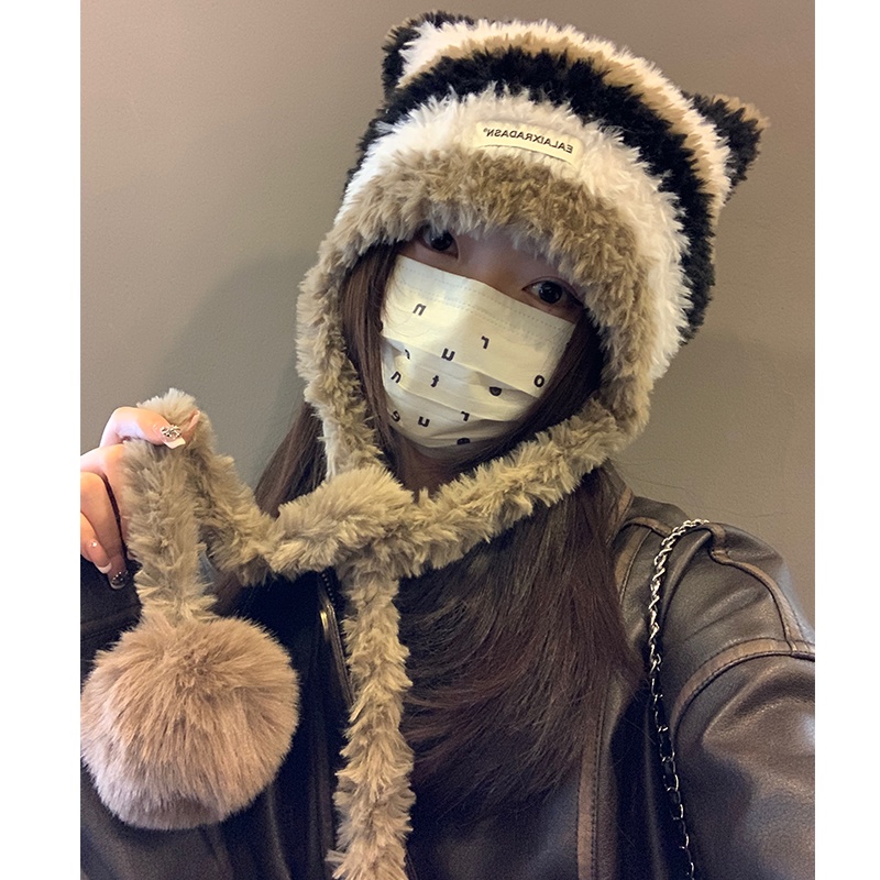 Mũ Len Dệt Kim Bảo Vệ Tai Dễ Phối Đồ Thời Trang Thu Đông 2023