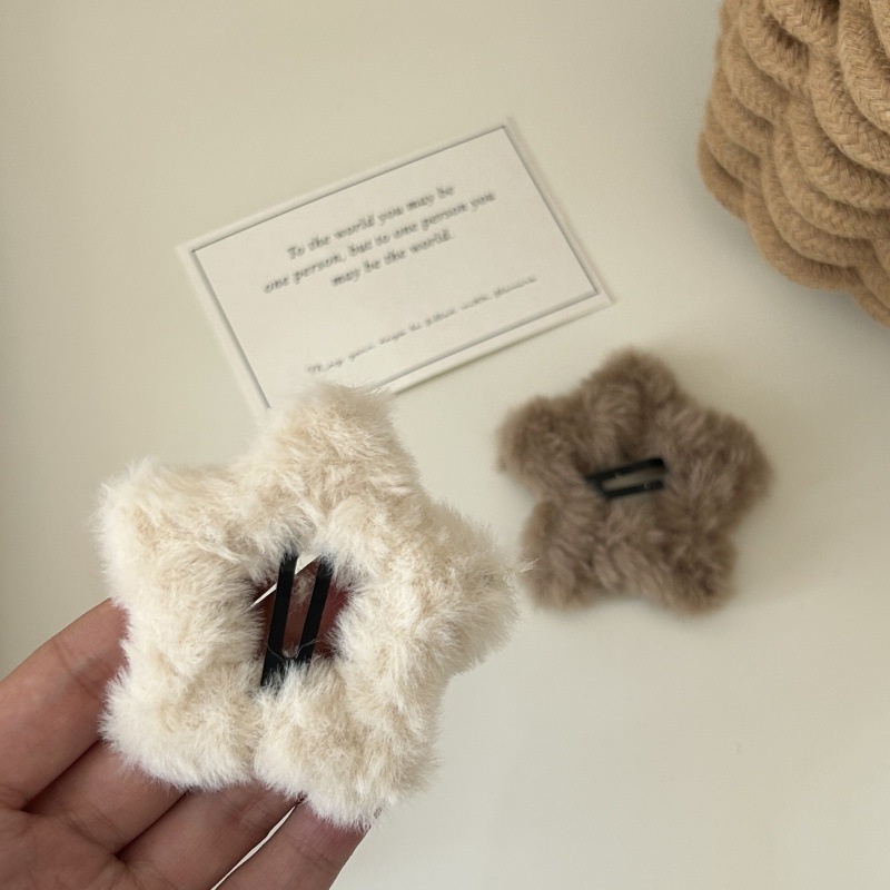 Kẹp Tóc Hình Ngôi Sao Năm Cánh Màu Cà Phê Phong Cách Mới 2023