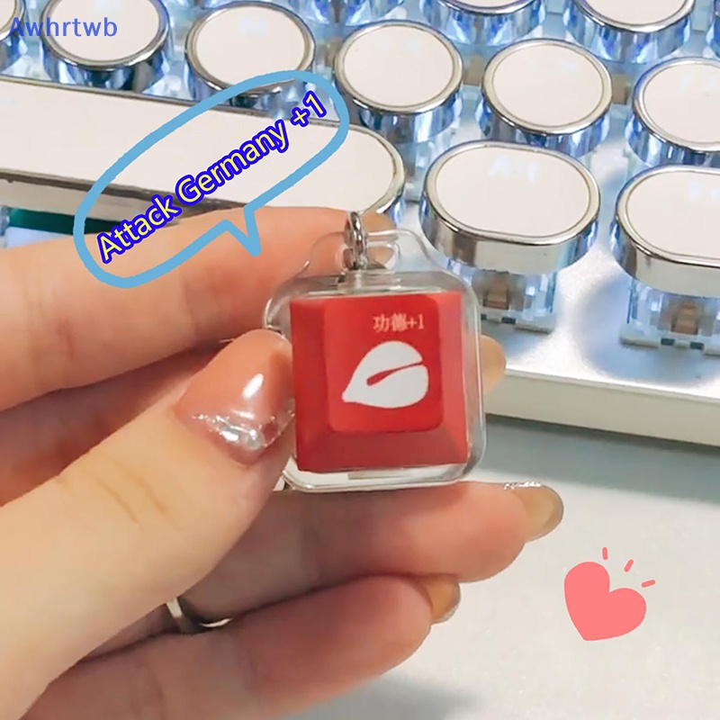 Awhrtwb merit + 1 Móc Khóa Đèn led muyu deion Nút Bàn Phím Cơ Giảm Căng Thẳng Mới