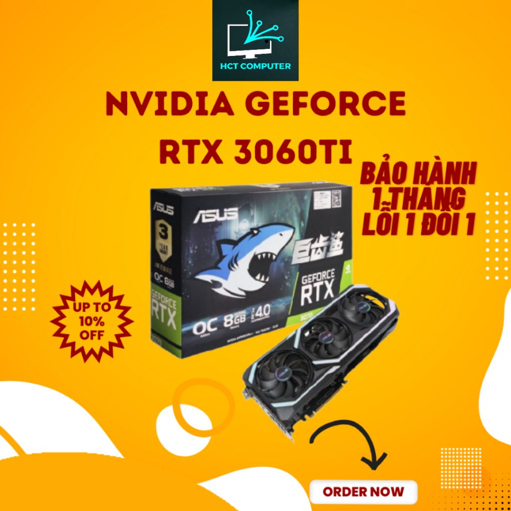 VGA RTX 3060TI Asus Shark cũ