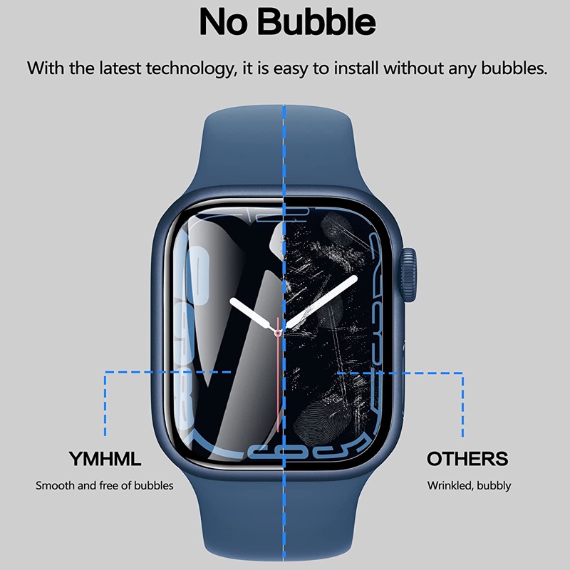 Miếng Dán Bảo Vệ Màn Hình Cong 3d Cho apple watch 44mm 45mm 40mm 41mm 42mm 38mm iwatch series 8 7 se 6 5 4 9 ultra 49mm