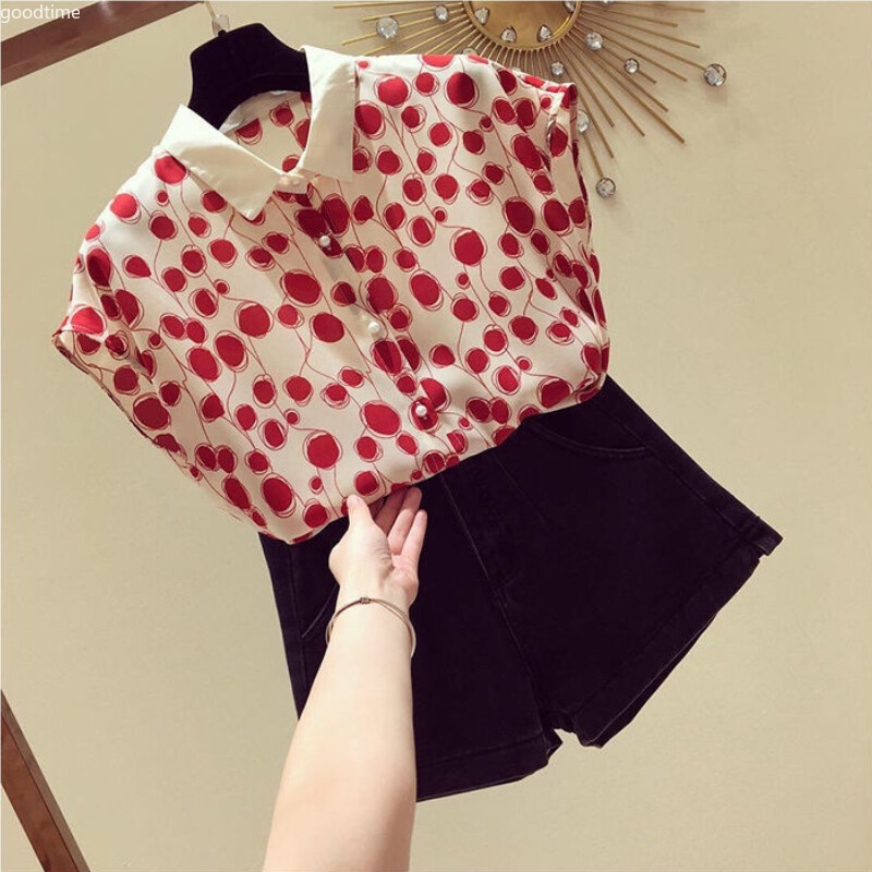 Áo Sơ Mi Ngắn Tay Dáng Rộng Thời Trang Mùa Hè Hàn Quốc Dành Cho Nữ