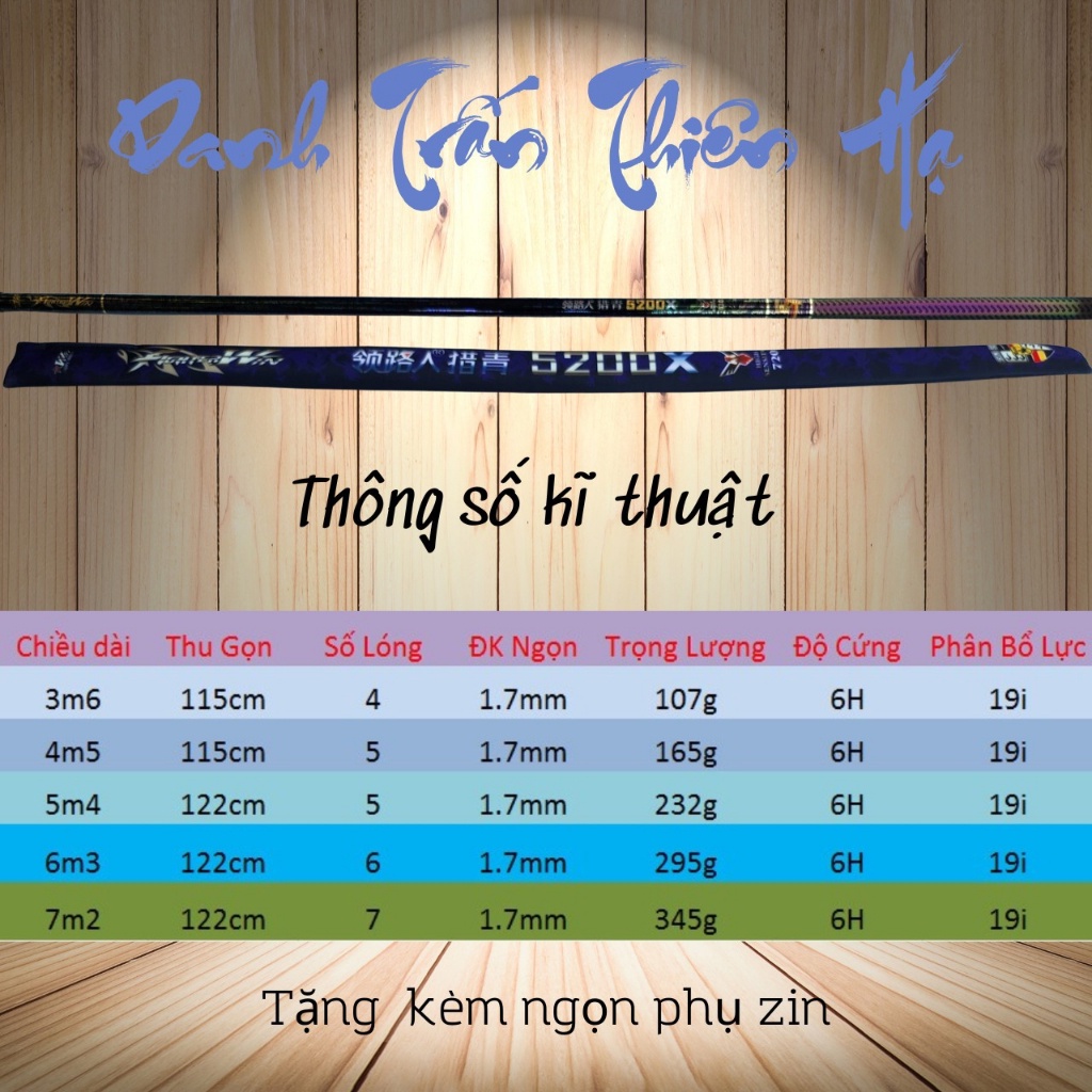 Cần câu đài siêu bạo lực Danh Chấn Thiên Hạ 6h