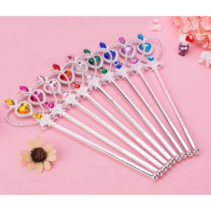 Đồ chơi cây gậy phép thuật thổi bong bóng xà phòng, gậy phép thuật có đèn và nhạc