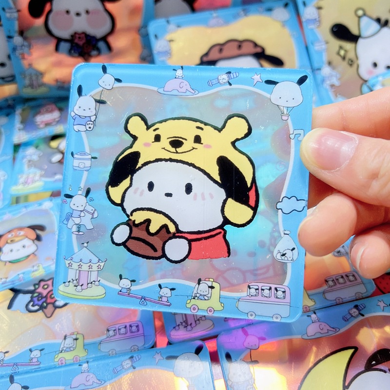 Hộp Đựng Bằng acrylic Trong Suốt Hai Mặt Hình Chú Chó pacha Màu laser Dễ Thương diy