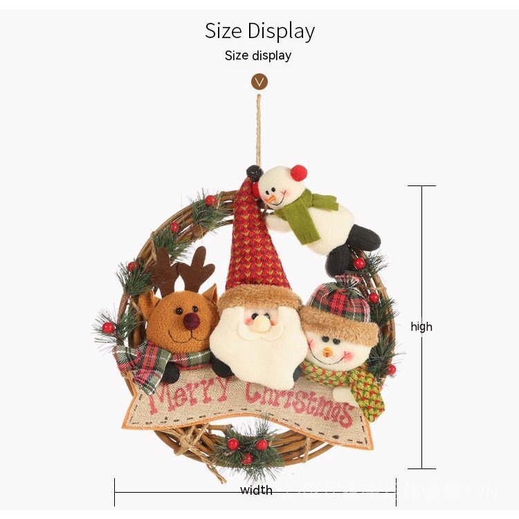 Christmas wreath decoration set door ornaments Christmas door ornaments indoor living room diy Old Man snowman ornaments NPUT