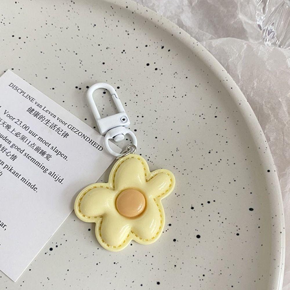 Lanfy Móc Chìa Khóa mini Bằng Nhựa resin Hình Hoa Nở Nhiều Màu Sắc Phong Cách Hàn Quốc Dễ Thương