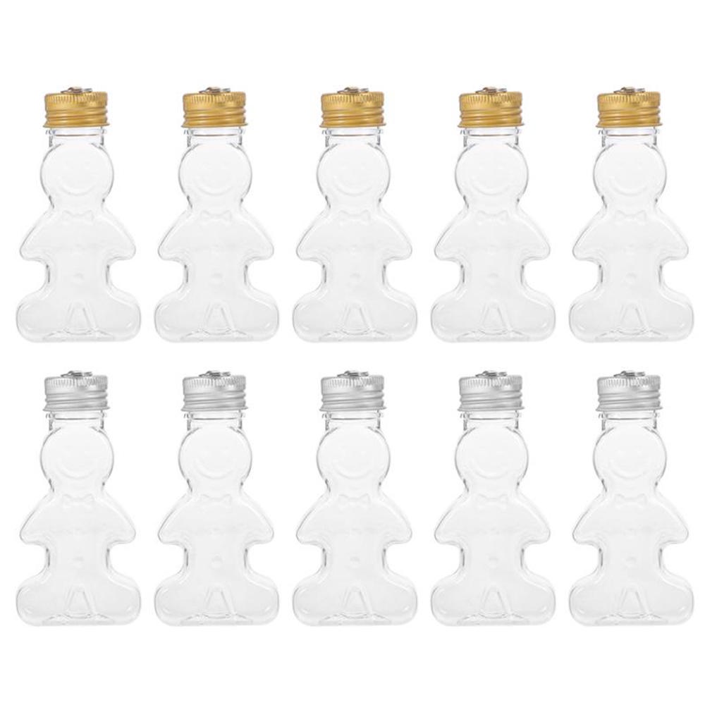 Set 5 Bình Đựng Kẹo Trong Suốt Hình Bánh Mì / Người Đàn Ông Trang Trí Cây Thông Giáng Sinh