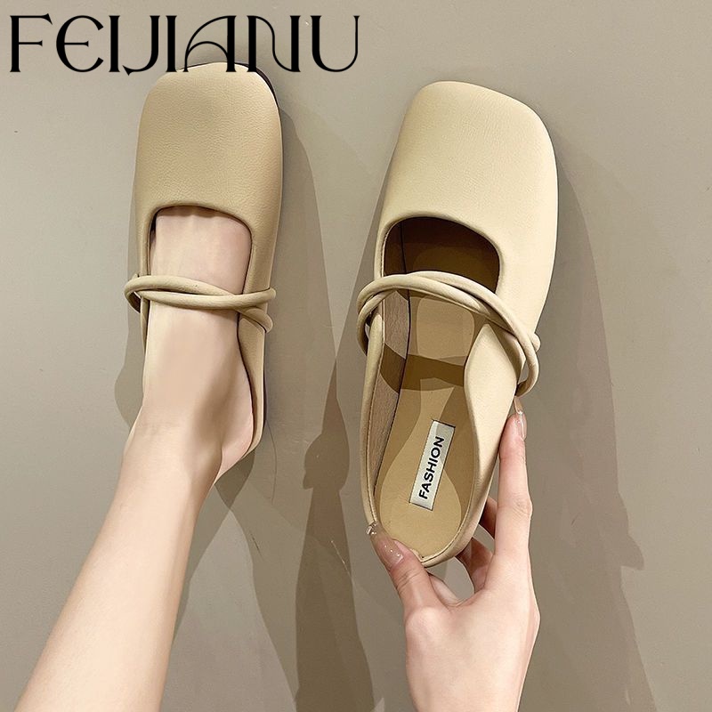 FEIJIANU  Dép sandal nữ Hở Ngón Đế Dày Phóng khoáng Chống bám bụi Độ bền cao Đàn hồi tốt FDL23A0XVG 43Z231027