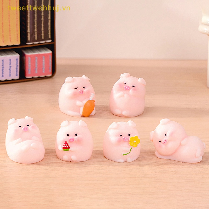 Tweehuj Tượng Heo Con Hoạt Hình Mini Dễ Thương Trang Trí Tiểu Cảnh / Phòng Khách / Xe Hơi vn
