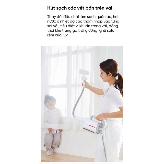 Máy Lau Nhà Bằng Hơi Nước Nóng Mijia DEERMA ZQ600 - Cây lau nhà hơi nước - Dễ dàng và an toàn khi sử dụng, diệt khuẩn