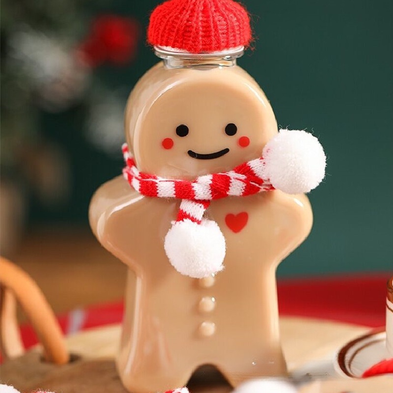 Trung Tâm Thương Hiệu Thị Trường★Hàng Có Sẵn! Hộp Đựng Tai Nghe★Bình Nước 350ml Bằng Nhựa Hình Bánh Mì Gừng / Sữa / Trà Sữa / Bánh Mì / Nước Ép