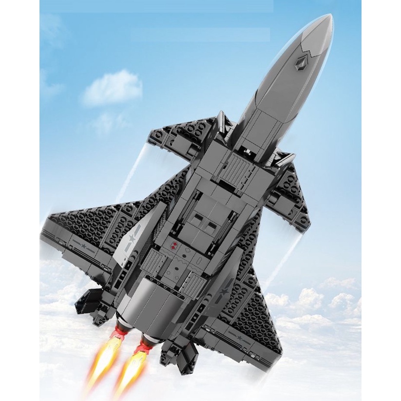 Set 845 Mô Hình Lắp Ráp Máy Bay Chiến Đấu moc chengdu j-20 Cho Bé Mới