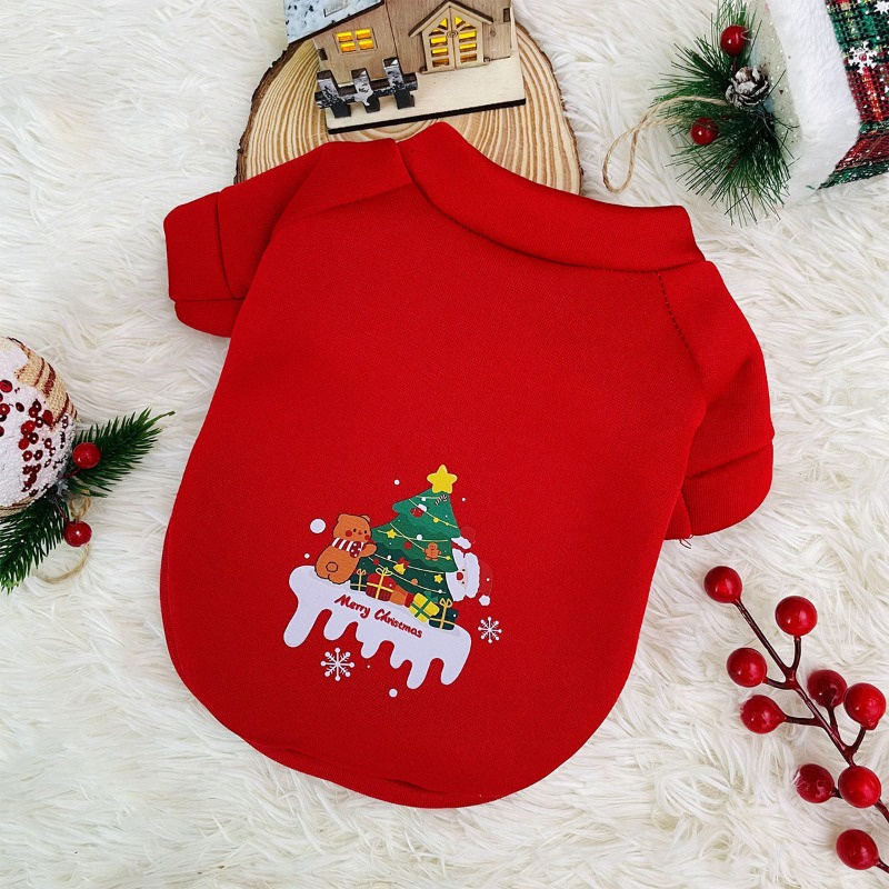 Áo Len Lông Cừu Giữ Ấm Mùa Thu Đông Phong Cách Giáng Sinh Dành Cho Thú Cưng
